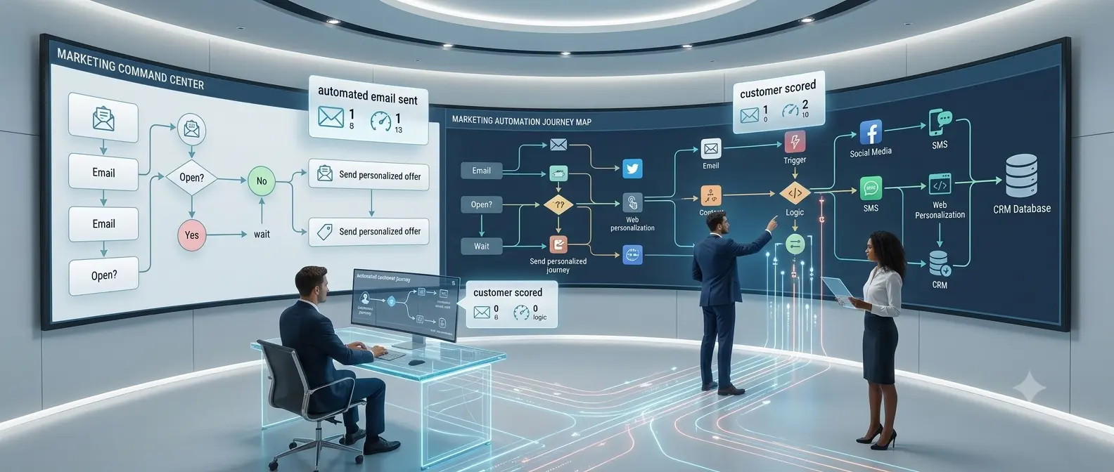 Marketing automation hero background